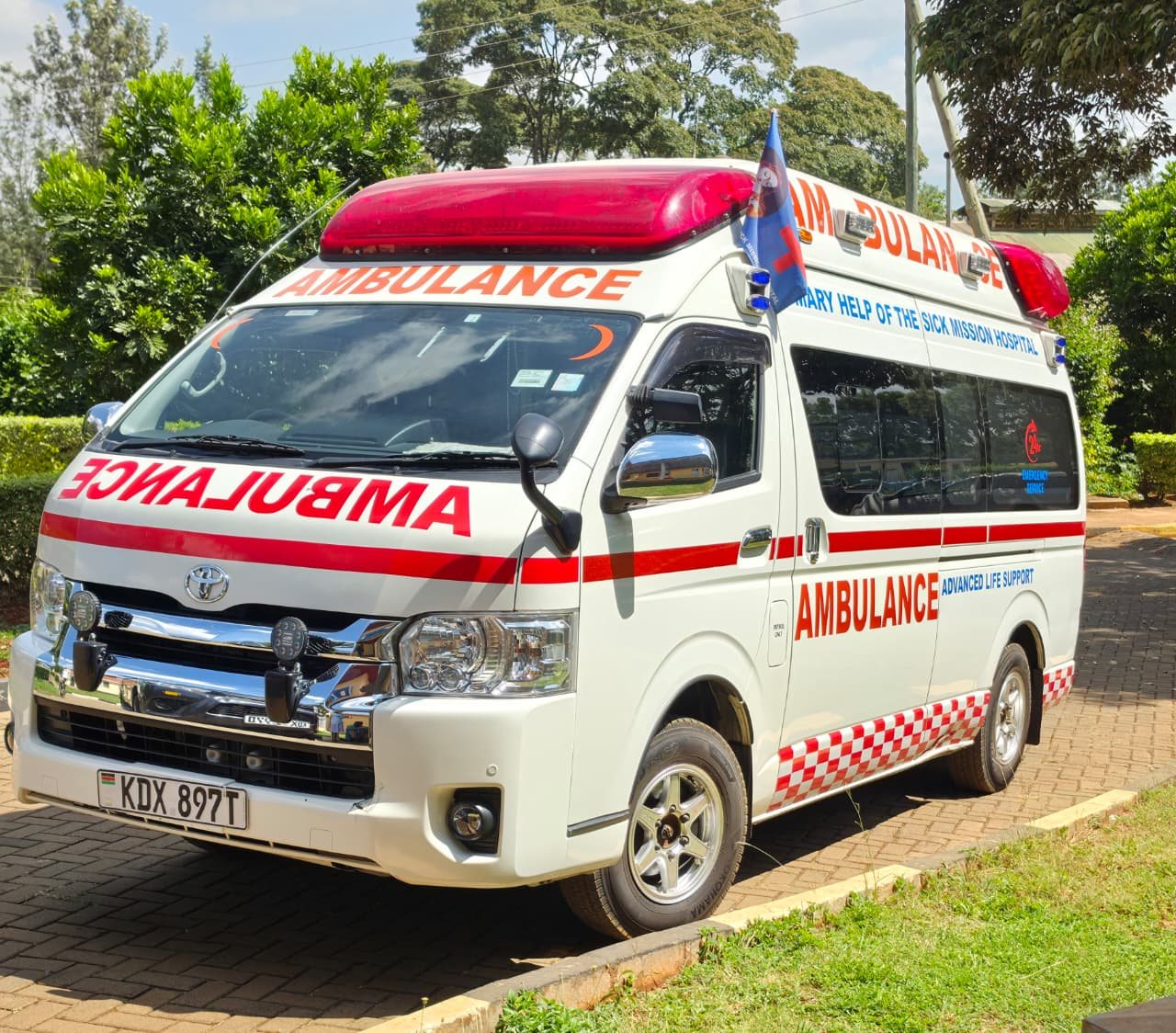 The hospital's advanced life support ambulance